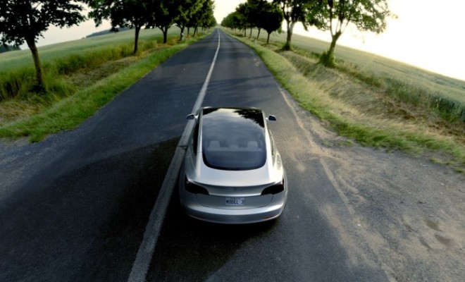 Tesla Model 3 Silver rear