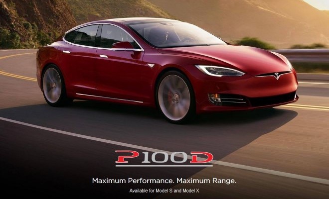 Tesla Model S P100D rot