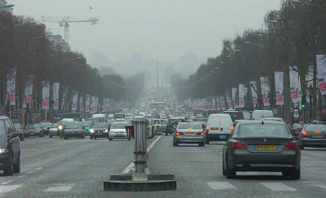 Frankreich paris verkehr smog feinstaubbelastung