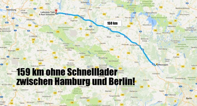 schnelllader Infrastruktur zwischen hamburg und berlin