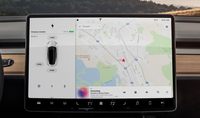 tesla model 3 bildschirm monitor rendering