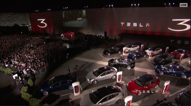 tesla model 3 event