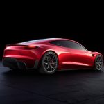 Tesla Roadster 2020 rot back hinten