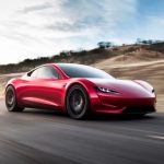 Tesla Roadster 2020 rot driving