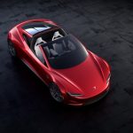Tesla Roadster 2020 rot oben