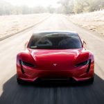 Tesla Roadster 2020 rot vorne