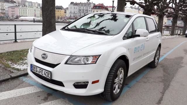 BYD e6 weiss Oesterreich Deutschland Fenecon ecario elektroauto e-auto vorne front