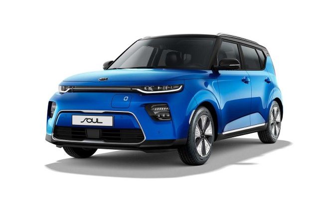 Kia e-soul 2019 vorne blau