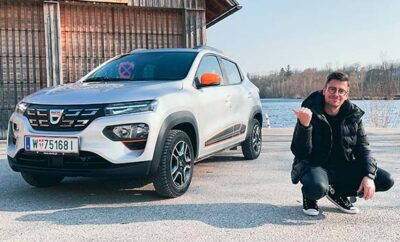Dacia Spring silber schräg vorne Gratis E-Auto